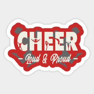 Loud Proud Cheerleader in Cheer Text Sticker